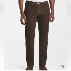 Peter Millar Superior Soft Dark Brown Corduroy Five-Pocket Pants 35x29
